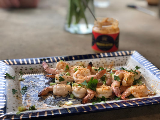 Marinated Grilled Shrimp (Tacos or not) with Chipotle Tomato Butter