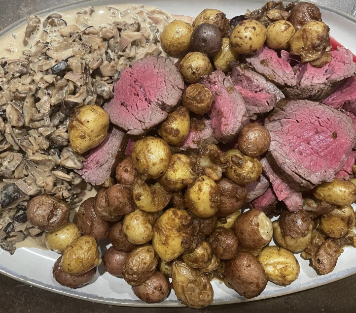 Roast Beef Tenderloin with Mushroom Ragout