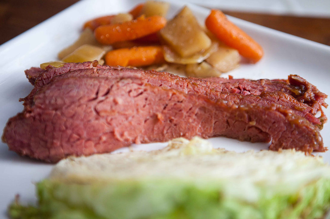 Fireworks Instant Pot corned beef with steakhouse butter