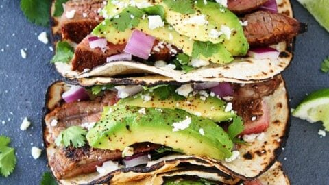 Fireworks Steakhouse Butter and Cumin Rubbed Skirt Steak Tacos