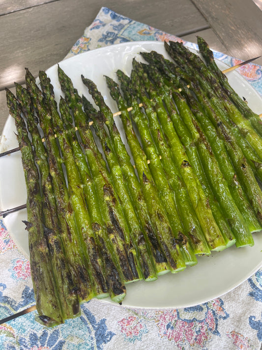 Fireworks Garlic Butter Grilled Asparagus