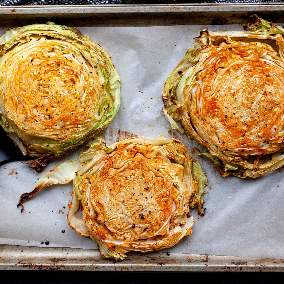Grilled Chipotle Tomato Cabbage Steaks